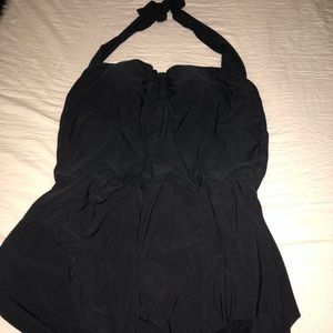 One piece shorts bathing suit